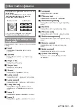 Предварительный просмотр 85 страницы Panasonic PT-EX12KU Operating Instructions Manual