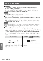 Предварительный просмотр 96 страницы Panasonic PT-EX12KU Operating Instructions Manual