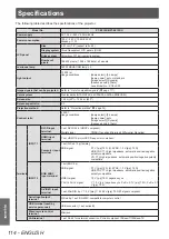 Предварительный просмотр 114 страницы Panasonic PT-EX12KU Operating Instructions Manual