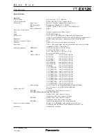 Preview for 2 page of Panasonic PT-EX12KU Specification