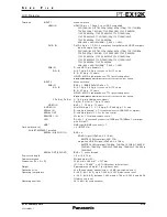 Preview for 3 page of Panasonic PT-EX12KU Specification