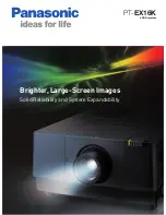 Предварительный просмотр 1 страницы Panasonic PT-EX16K Brochure