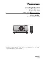 Panasonic PT-EX16K Operating Instructions Manual preview