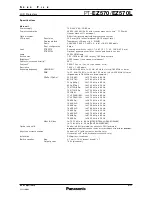 Предварительный просмотр 2 страницы Panasonic PT-EZ570 Specification