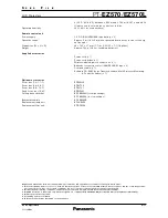 Preview for 4 page of Panasonic PT-EZ570 Specification