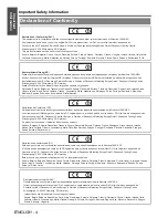 Preview for 4 page of Panasonic PT-F100E Operating Instructions Manual