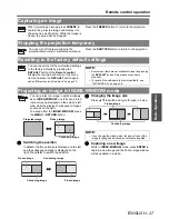 Preview for 27 page of Panasonic PT-F100E Operating Instructions Manual