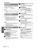 Preview for 38 page of Panasonic PT-F100E Operating Instructions Manual