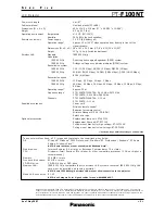 Preview for 3 page of Panasonic PT-F100NT Spec File