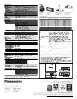 Предварительный просмотр 6 страницы Panasonic PT-F200 Series Brochure & Specs