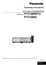 Panasonic PT-F200 Series Operating Instructions Manual preview