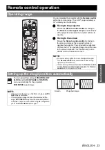 Preview for 23 page of Panasonic PT-F200 Series Operating Instructions Manual