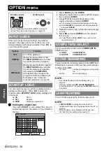 Preview for 34 page of Panasonic PT-F200 Series Operating Instructions Manual