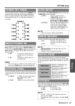 Preview for 35 page of Panasonic PT-F200 Series Operating Instructions Manual