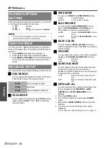 Preview for 36 page of Panasonic PT-F200 Series Operating Instructions Manual