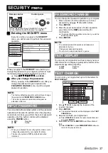 Preview for 37 page of Panasonic PT-F200 Series Operating Instructions Manual