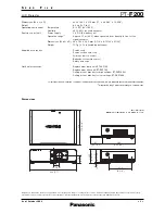 Preview for 3 page of Panasonic PT-F200 Series Specifications