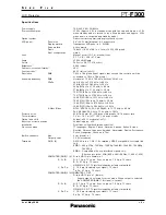 Preview for 2 page of Panasonic PT-F300 Series Specifications