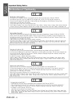 Предварительный просмотр 4 страницы Panasonic PT-F300E Operating Instructions Manual