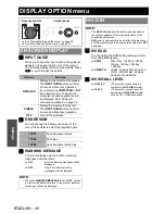 Предварительный просмотр 40 страницы Panasonic PT-F300E Operating Instructions Manual