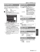 Предварительный просмотр 41 страницы Panasonic PT-F300E Operating Instructions Manual