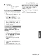 Предварительный просмотр 45 страницы Panasonic PT-F300E Operating Instructions Manual