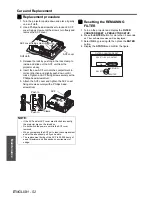 Предварительный просмотр 52 страницы Panasonic PT-F300E Operating Instructions Manual