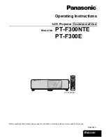 Panasonic PT-F300EA Operating Instructions Manual preview