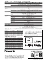 Preview for 6 page of Panasonic PT-F300EA Specifications