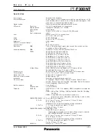 Preview for 2 page of Panasonic PT-F300NT Specifications