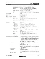 Preview for 3 page of Panasonic PT-F300NT Specifications