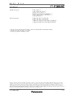 Preview for 4 page of Panasonic PT-F300NT Specifications