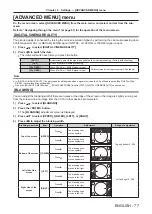 Предварительный просмотр 77 страницы Panasonic PT-FRZ55 Operating Instructions Manual