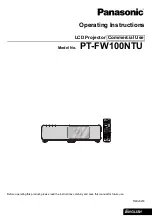 Panasonic PT-FW100NT Operating Instructions Manual preview