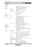 Preview for 2 page of Panasonic PT-FW100NT Spec File