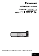 Panasonic PT-FW100NTE Operating Instructions Manual preview