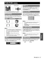 Preview for 37 page of Panasonic PT-FW300E Operating Instructions Manual