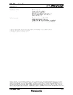 Preview for 4 page of Panasonic PT-FW300NT Spec File