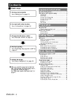 Preview for 4 page of Panasonic PT-FW300U - LCD Proj Wxga 600:1 3500 Lumens Enet 13.7LBS H/v Lens Operating Instructions Manual