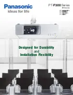 Preview for 1 page of Panasonic PT-FW300U - LCD Proj Wxga 600:1 3500 Lumens Enet 13.7LBS H/v Lens Specifications