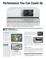 Preview for 2 page of Panasonic PT-FW300U - LCD Proj Wxga 600:1 3500 Lumens Enet 13.7LBS H/v Lens Specifications