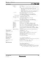 Preview for 3 page of Panasonic PT-FW430 Spec File