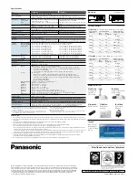 Preview for 6 page of Panasonic PT-FW430E Specifications