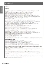 Preview for 4 page of Panasonic PT-FW430EA Operating Instructions Manual