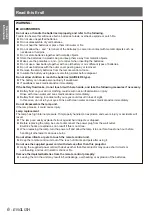 Preview for 6 page of Panasonic PT-FW430EA Operating Instructions Manual