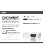 Предварительный просмотр 2 страницы Panasonic PT-FW430U Brochure