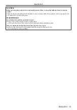 Preview for 13 page of Panasonic PT-FW530 Operating Instructions Manual