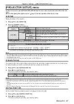 Preview for 87 page of Panasonic PT-FW530 Operating Instructions Manual