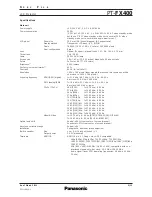 Preview for 2 page of Panasonic PT-FX400 Specifications