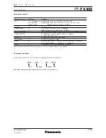 Preview for 12 page of Panasonic PT-FX400 Specifications